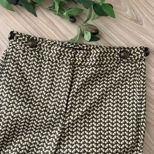 Zara Basic Geometric Print Cigarette Pant sz Xs
